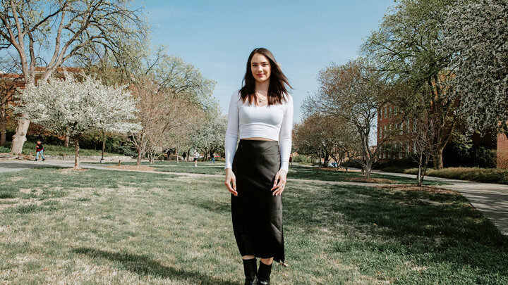 Senior political science major Kalea Morgan is creator of Chonk and Beans on TikTok and Instagram — and, also, Chonk and Beans' owner. 