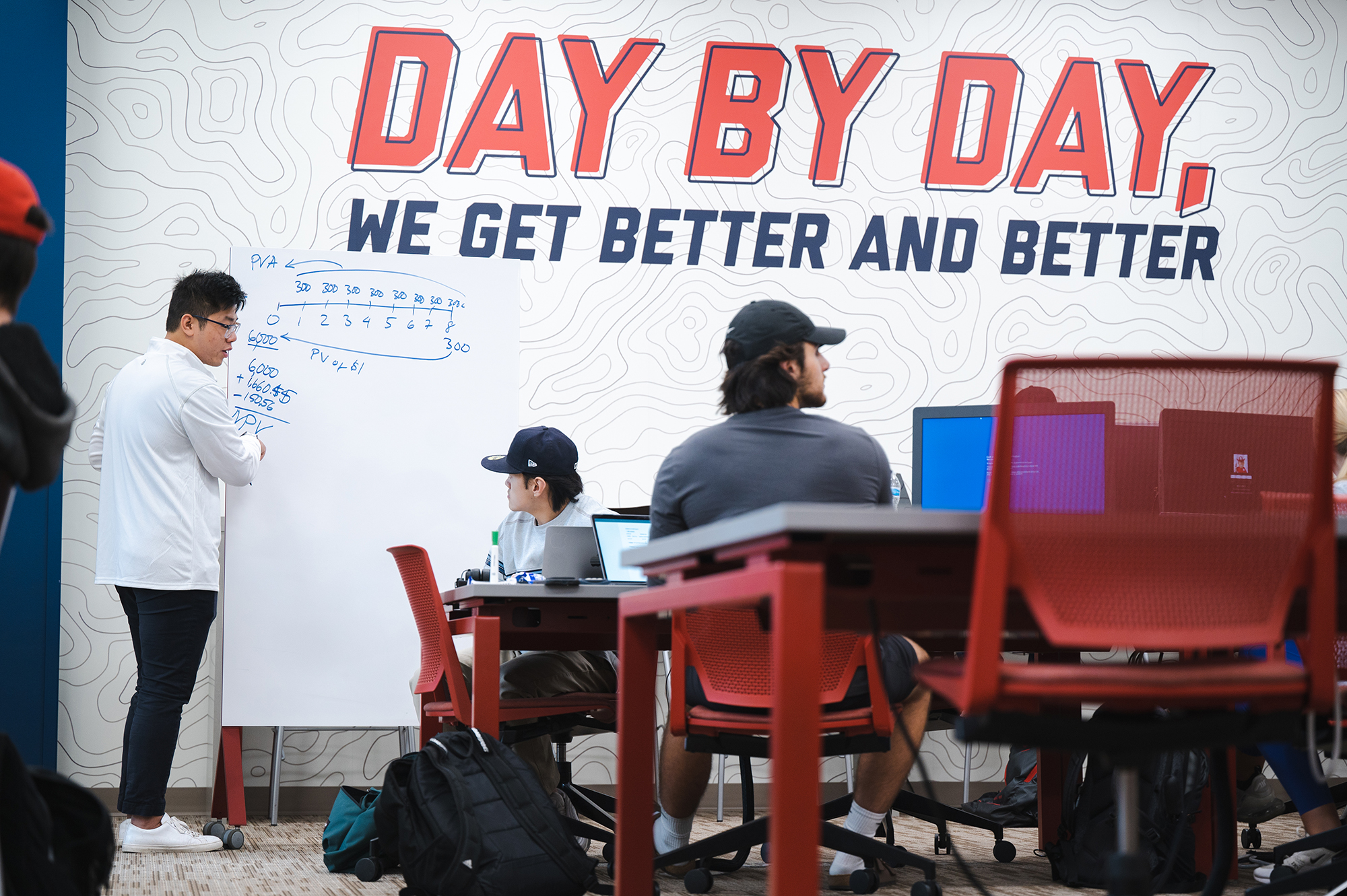 students in the teaching and learning center