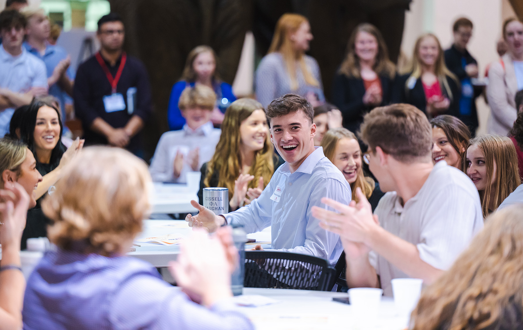 Students at an entrepreneurship event