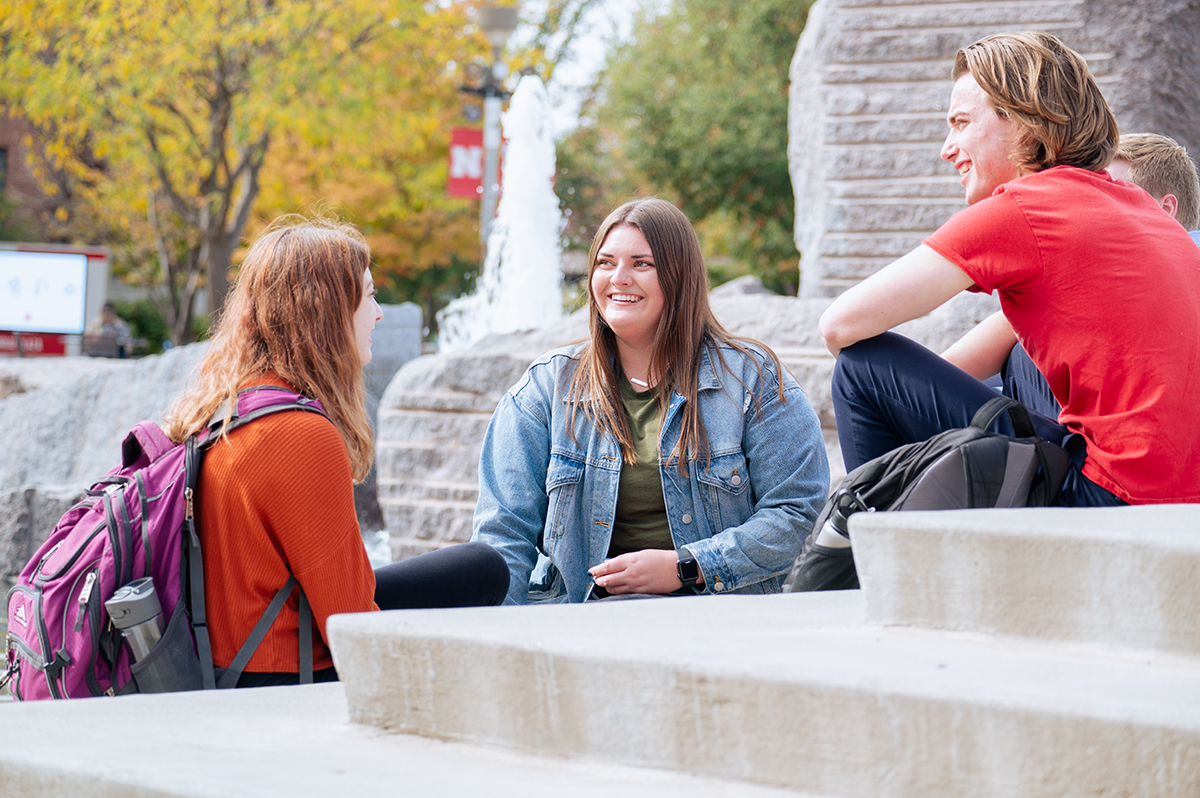 Students talking together