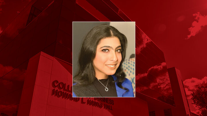 Muzna Al Zadjali, ’21, arrived at the University of Nebraska-Lincoln from Muscat, Oman, to earn a degree in international business. After developing her public speaking skills and finding a community of support at the College of Business, she graduates Saturday at Pinnacle Bank Arena.