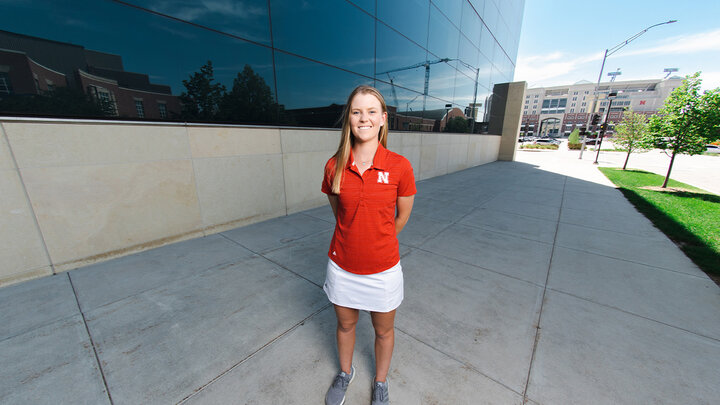  Megan Whittaker, ’22, a finance major from Elkhorn, Nebraska