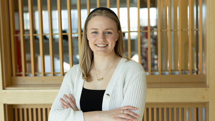 Junior Gretchen Holland of Bloomington, Minnesota, challenged herself at University of Nebraska-Lincoln.