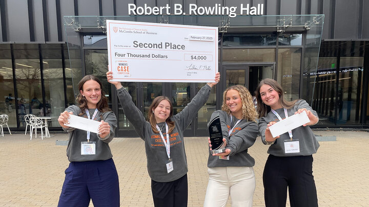 Nebraska Business Honors Academy students — Sydney Beck, Karyssa Johnson, Amber Hanson and Grace Schaefer