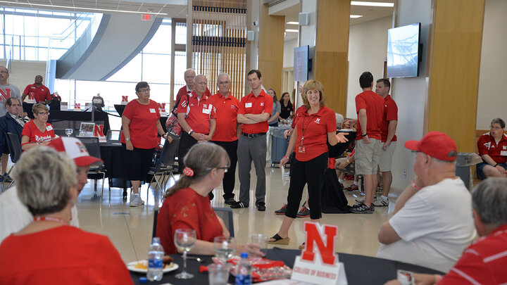 Nebraska Business alumni are invited to the 2019 Nebraska Business Alumni Tailgate three hours prior to the Nebraska vs. Wisconsin football game, Saturday, November 16.