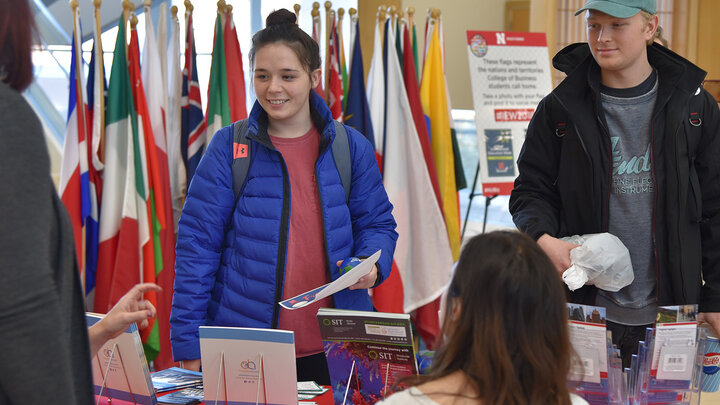 Students explore opportunities abroad during International Education Week.