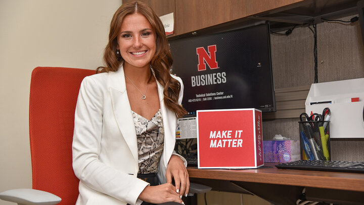 Senior marketing major Olivia Rempe from Glenview, Illinois