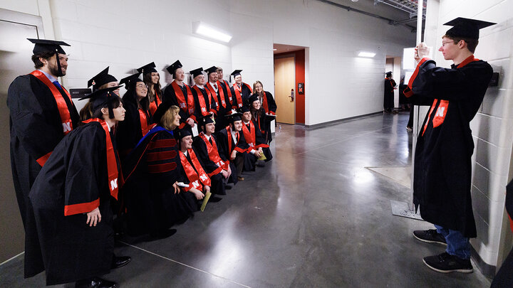 Students posing for picture