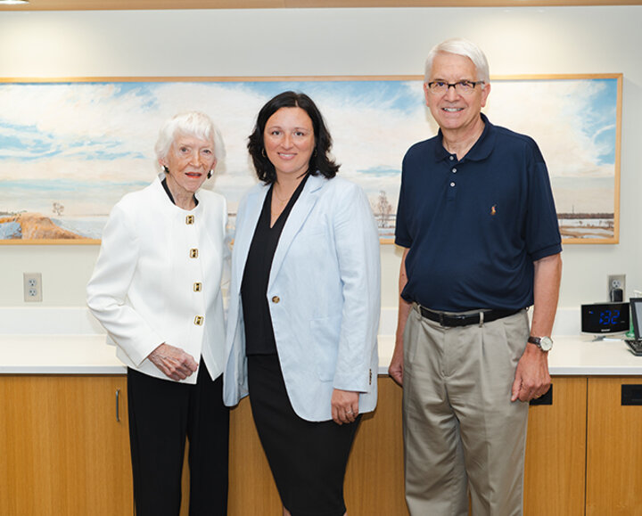 Alice (left) and John Dittman (right) with Stanislava Nikolova 