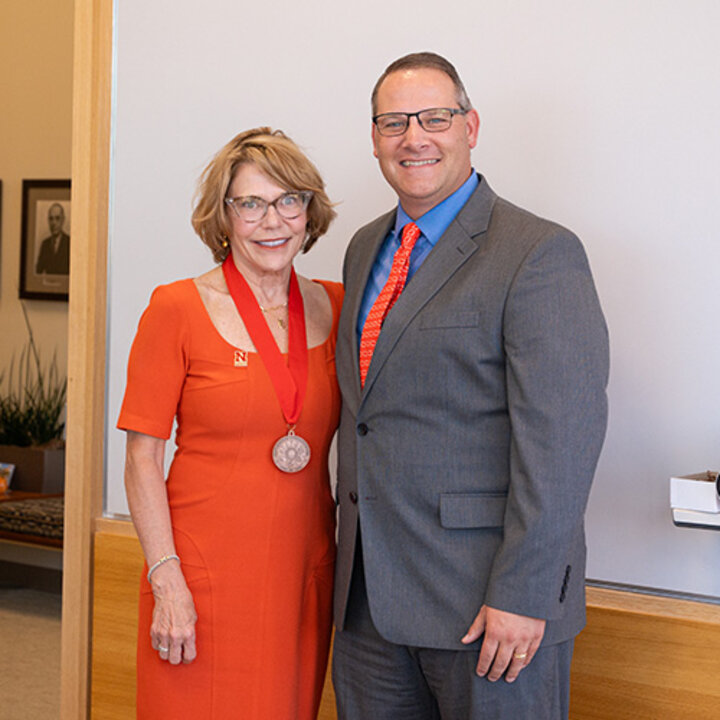Tim Hodges Standing With Joan Heiser