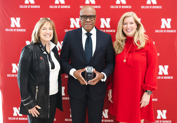 Anthony Goins with the dean