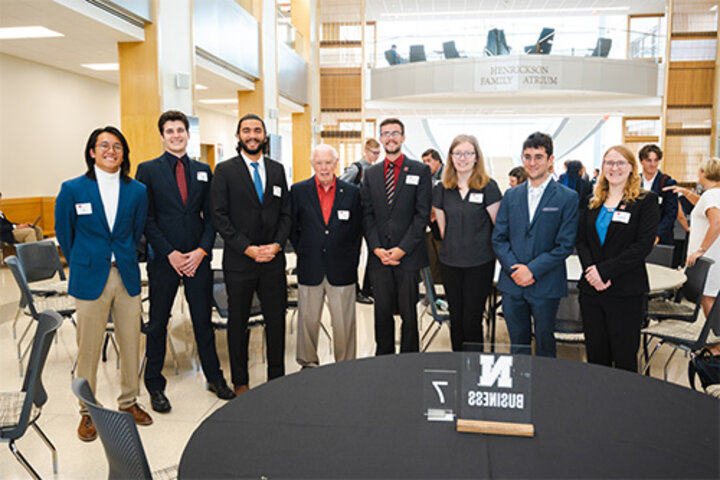 Alex Nguyen with other students
