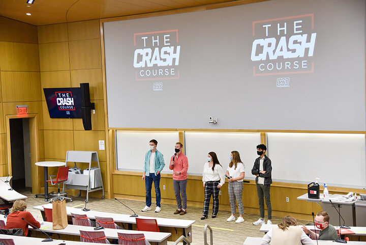 The program ended with students presenting their final results – a gross profit of more than $3,000. After paying expenses for the products, students earned more than $2,100.
