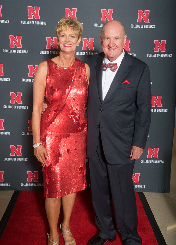 Howard and Rhonda Hawks at the Howard L. Hawks Hall Gala in 2017
