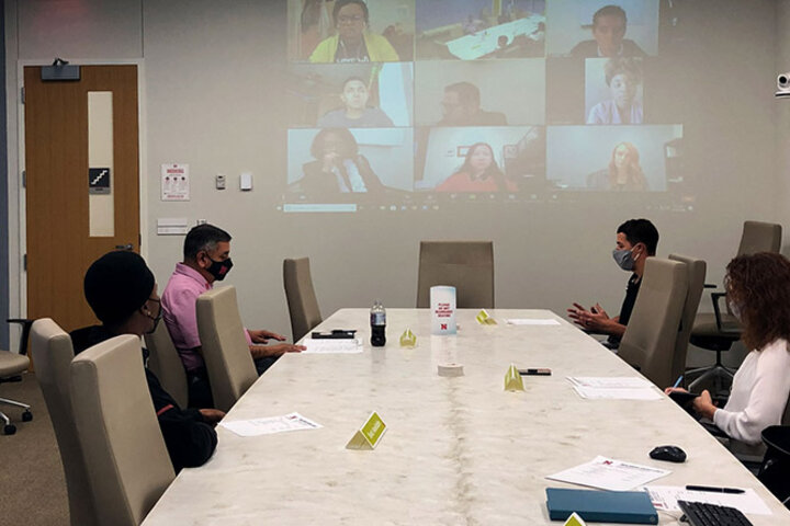 At their first meeting, board members met in person and via Zoom to discuss the college's goals and their critical tasks, actions and metrics to measure success.