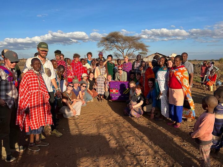 Natalie Karrels in a village in Kenya