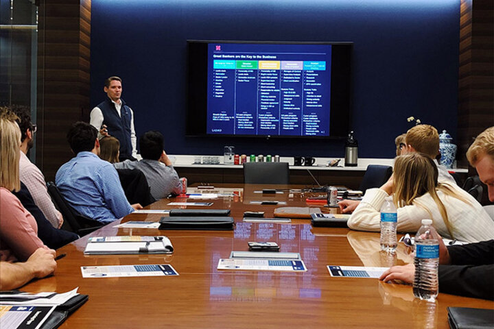 Presenters at Lazard discussed working in the investment banking industry.