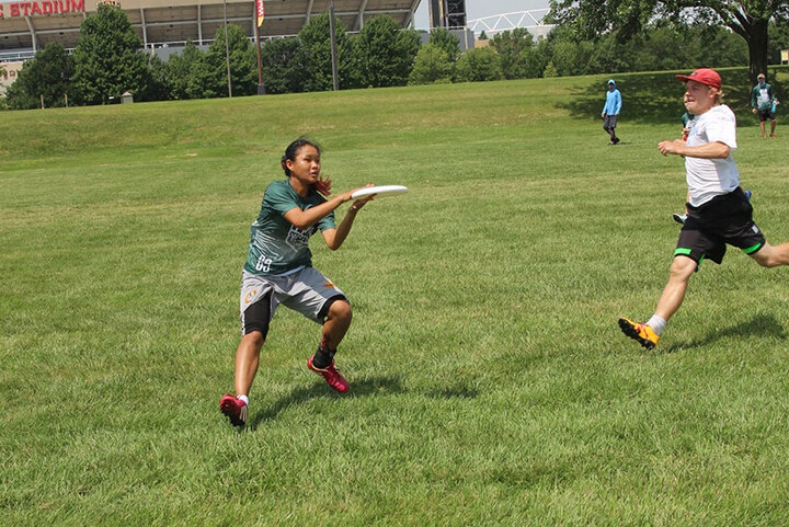 Sum utilizes her athletic abilities while playing Ultimate Frisbee professionally for Minnesota’s Strike Ultimate.