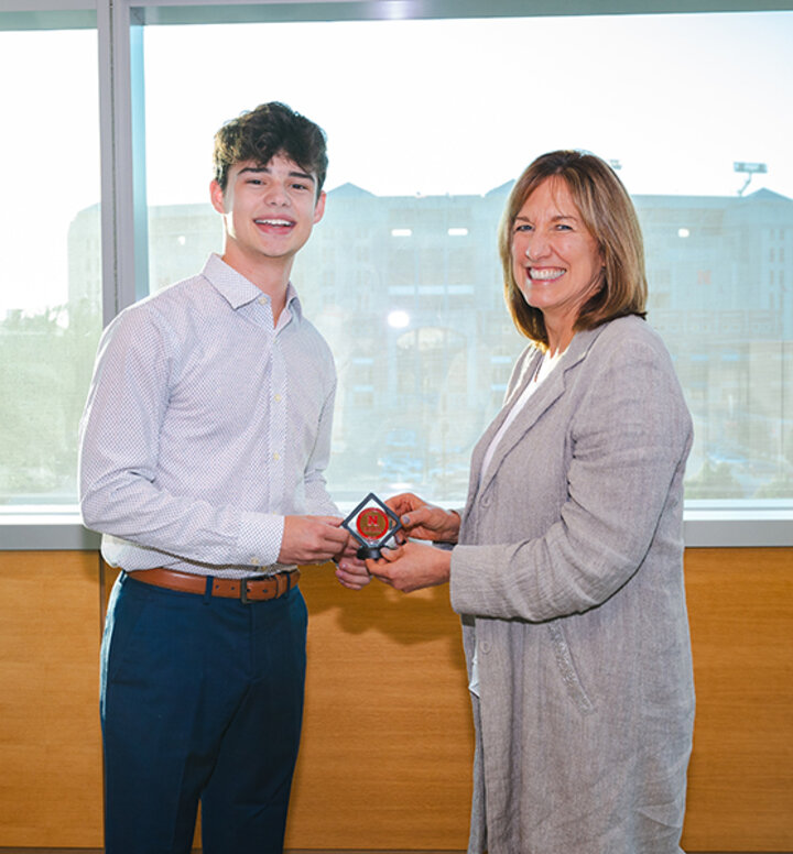 Nathan Ray was named a Student of the Month.