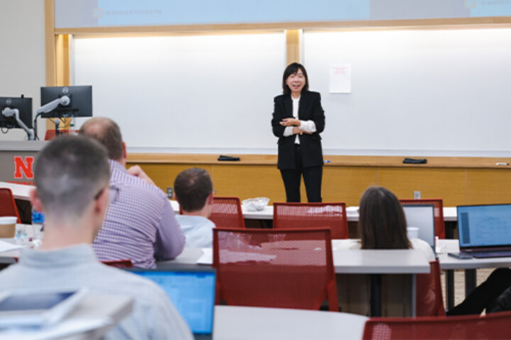 Bo Gao, '21, presenting