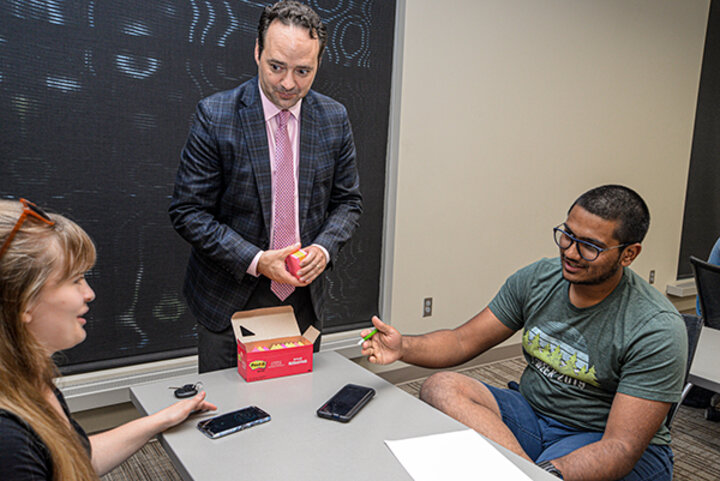 Sam Nelson, ’11, helps guide entrepreneurs.