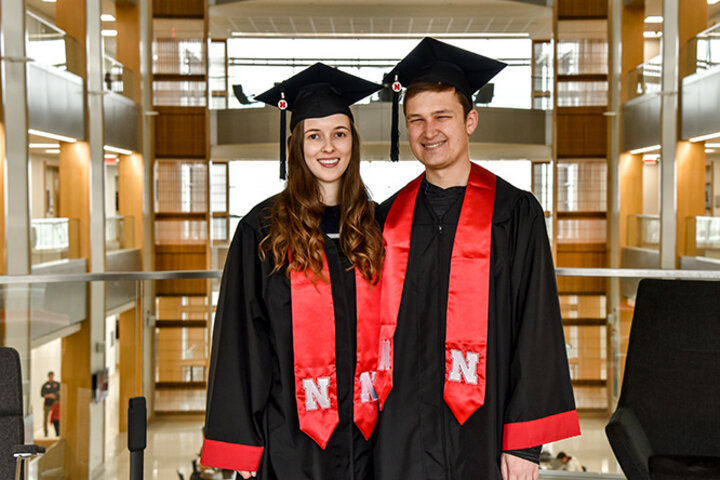 Schirmer and Kylee Yakel both graduated with honors and jobs awaiting them.