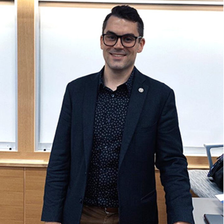 Kyle Cartwright, executive director of Nebraska Cultural Endowment, visited class to help provide details on how nonprofits operate financially.