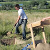 Person engaged in field work