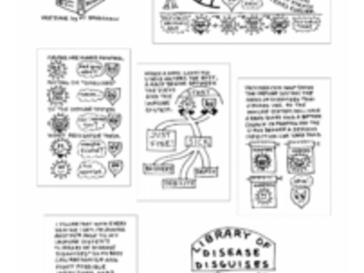 A zine explaining how vaccines help the immune system recognize viruses that cause diseases.