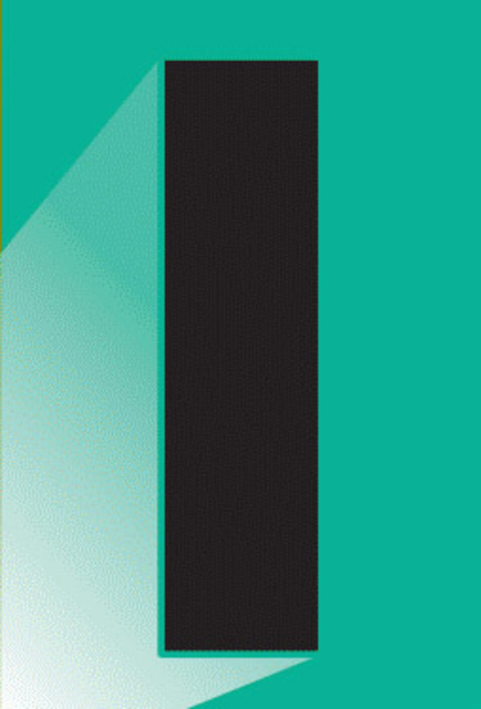 Bold, black letter "I" on a teal background