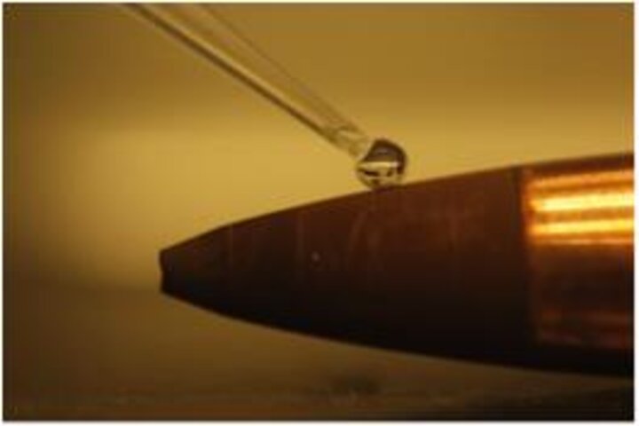 Superhydrophobic copper clad sniper bullet