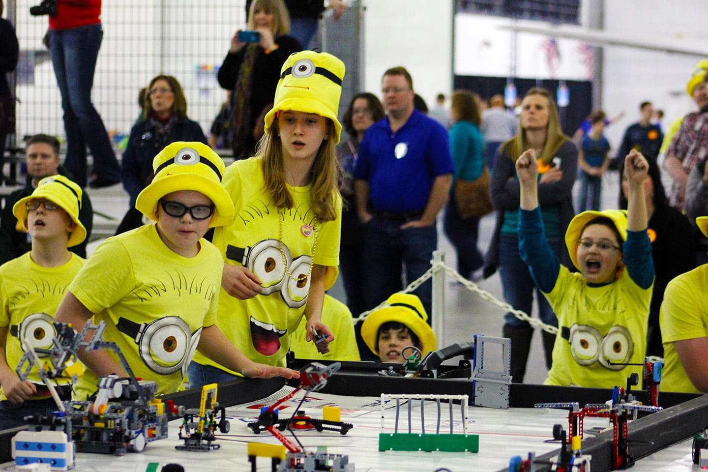 Youth participating at First Lego League