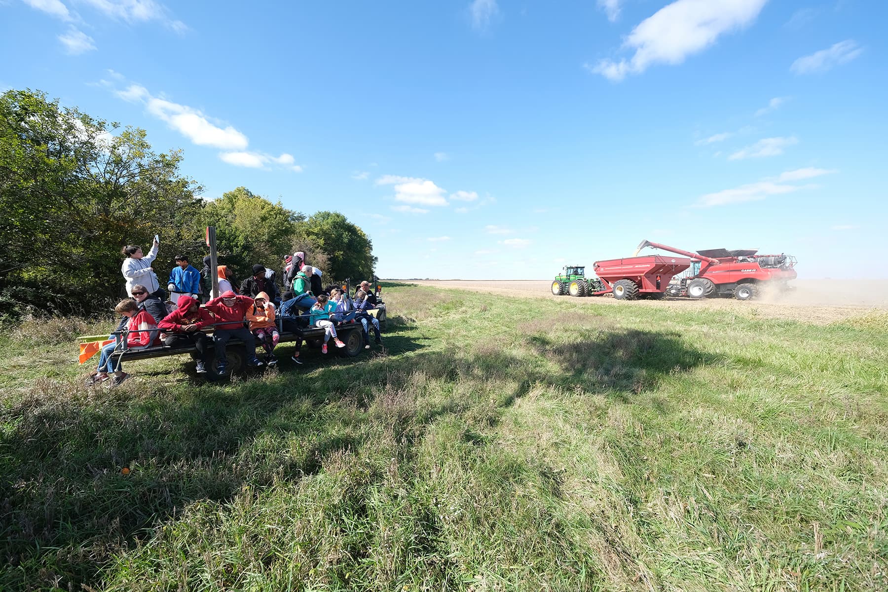 Farm at harvest time