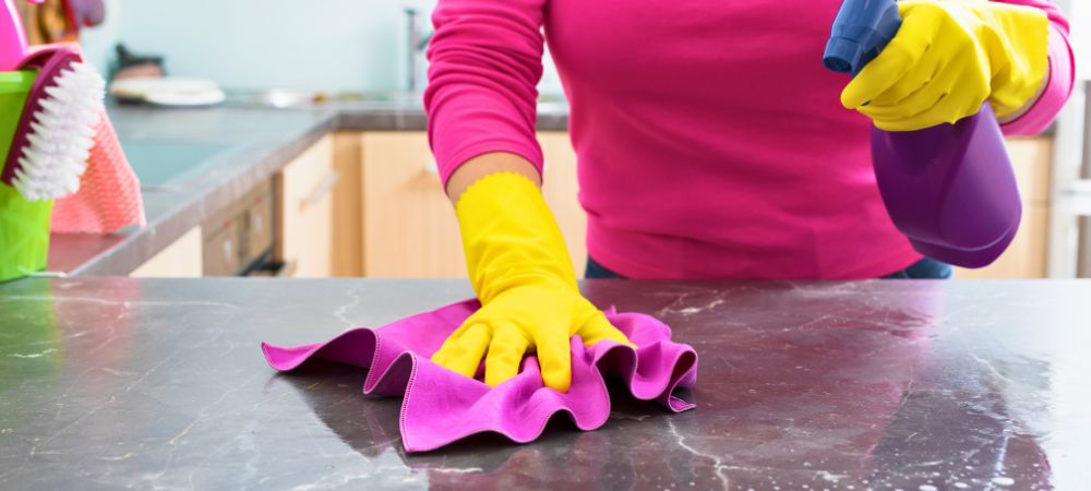 Cleaning kitchen