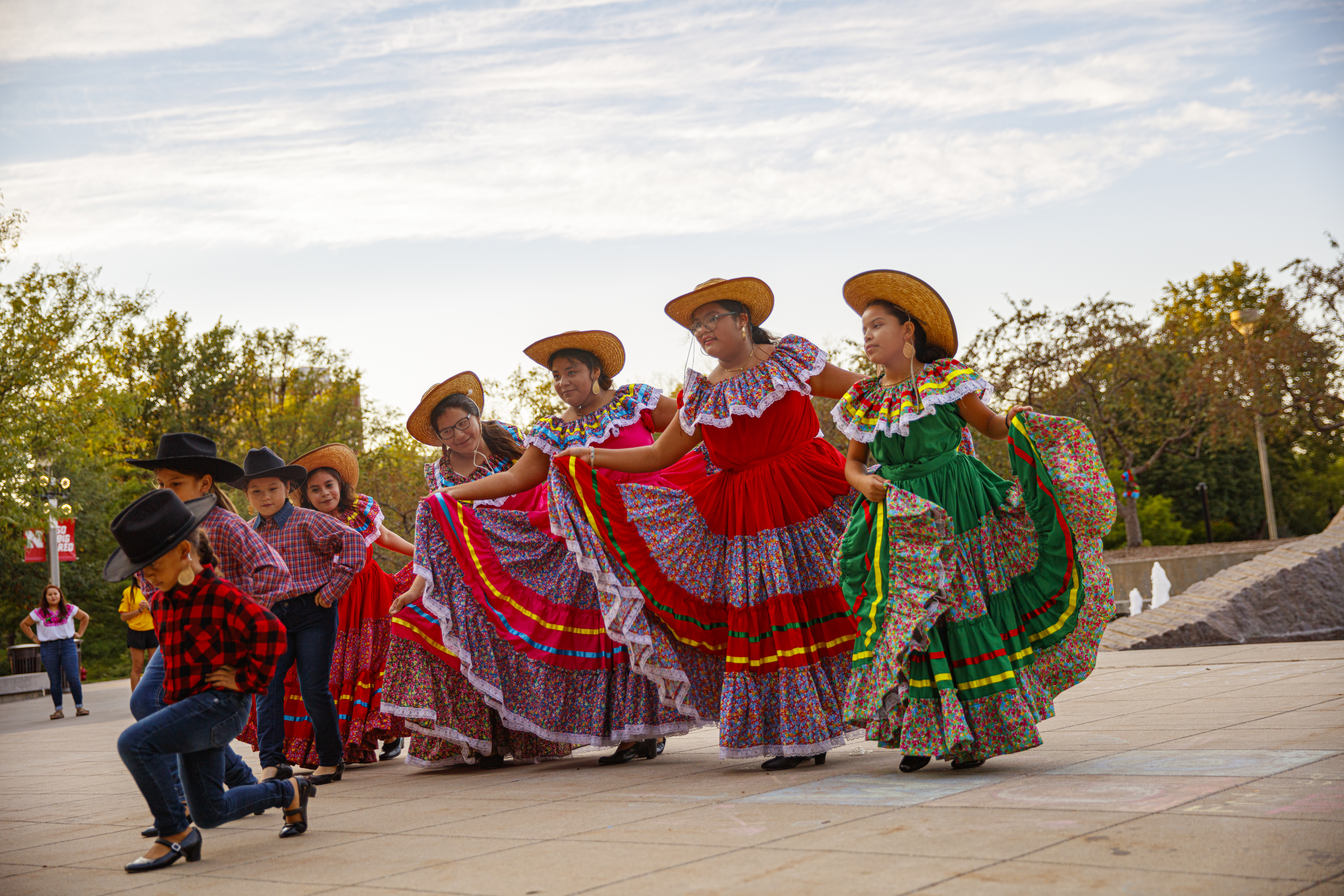 Dancers perform at the Fiesta on the Green festival.