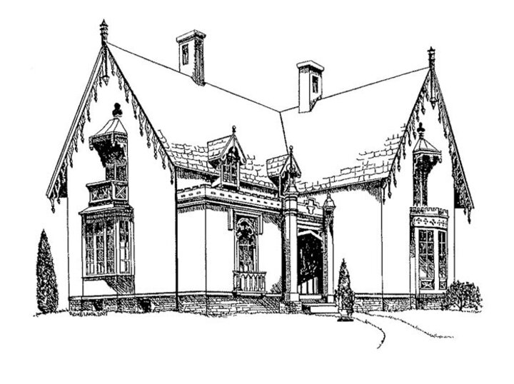 Morrill cottage line drawing