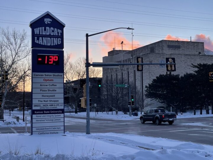 Manhattan, Kansas during the January cold spell
