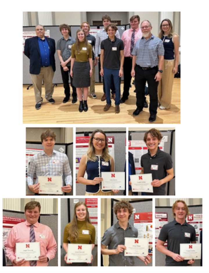 Summer interns presenting at a research symposium