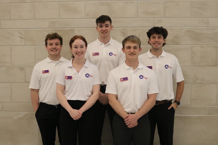 NASA JPL senior design project team members Peyton Kullmann, Wyatt Smydra, Luke Bartz, Will Howard and Ben Ferguson.