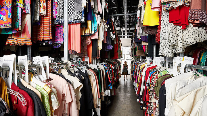 Annette Becker inside storage at the Texas Fashion Collection. Courtesy photo. 