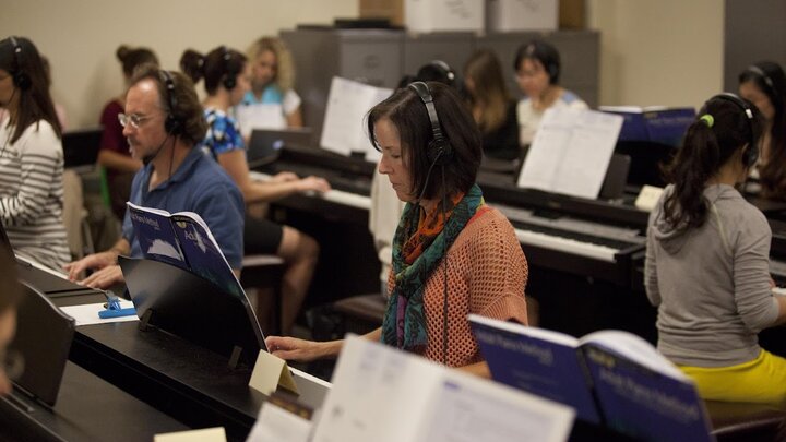 The Community Piano Experience offers group piano classes for beginning and intermediate piano students. Registration for the fall classes ends Aug. 24. Courtesy photo.