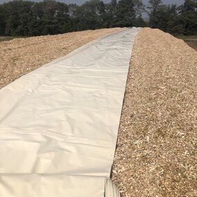 silage pile cover rolling out