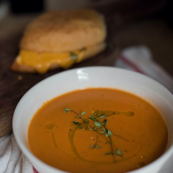 Tomato Soup in Bowl