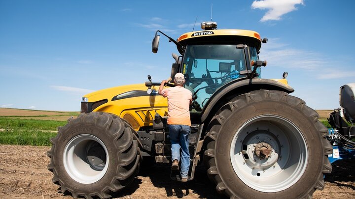 tractor in field