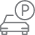 decorative icon of parked car