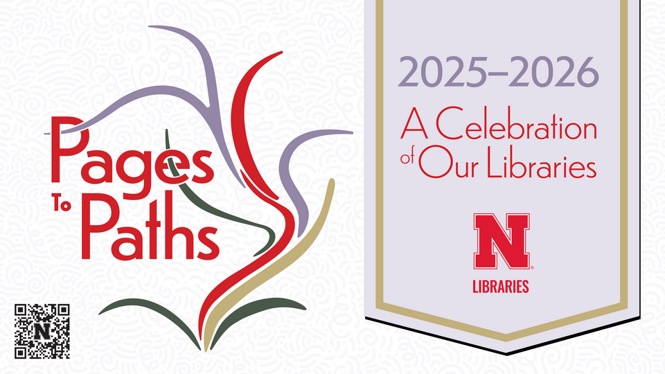 Pages to Paths logo, 2025-2026 A celebration of our Libraries banner