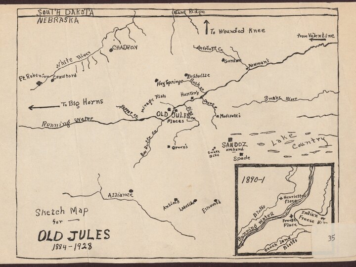 Sketch of map of Old Jules
