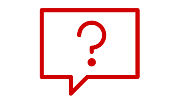 decorative icon of a question mark in speech bubble